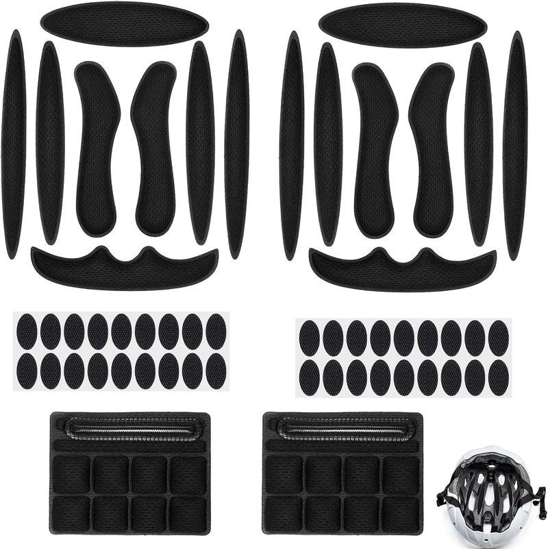 guduling 2 Set Helmet Padding Inserts,Helmet Pads,Universal Bike Helmets Pads,Replacement Motorcycle Helmets Padding,for Scooter Skateboard Bike Motorcycle Cycling Sport - Image 1
